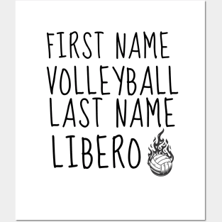 First Name Volleyball Last Name Libero - FUNNY VOLLEYBALL PLAYER Quote Posters and Art